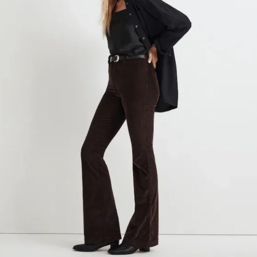 Madewell The Perfect Vintage Flare Corduroy Pants Brown Retro Boho Size 24 - Picture 1 of 9